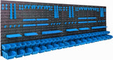 46 Stacking Boxes, Wall Shelf, Plastic, 231.6 x 78 cm Tool Holder
