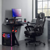 Gaming Chair, Desk Chair with Footrest, Office Chair with Headrest and Lumbar Cushion