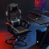 Gaming Chair, Desk Chair with Footrest, Office Chair with Headrest and Lumbar Cushion