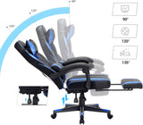 Gaming Chair, Desk Chair with Footrest, Office Chair with Headrest and Lumbar Cushion