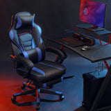 Gaming Chair, Desk Chair with Footrest, Office Chair with Headrest and Lumbar Cushion