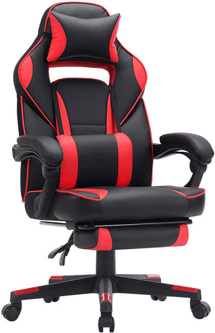 Gaming Chair, Desk Chair with Footrest, Office Chair with Headrest and Lumbar Cushion