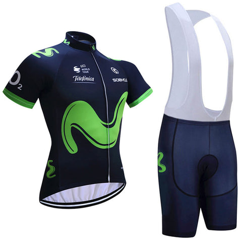 Movistar TEAM Cycling jersey gel Pad bike shorts set