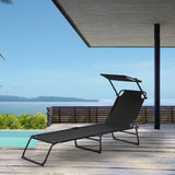 Sunbed 190cm with sunroof Garden lounger Beach lounger Sunlounger