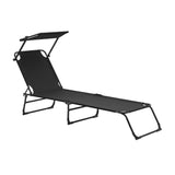 Sunbed 190cm with sunroof Garden lounger Beach lounger Sunlounger
