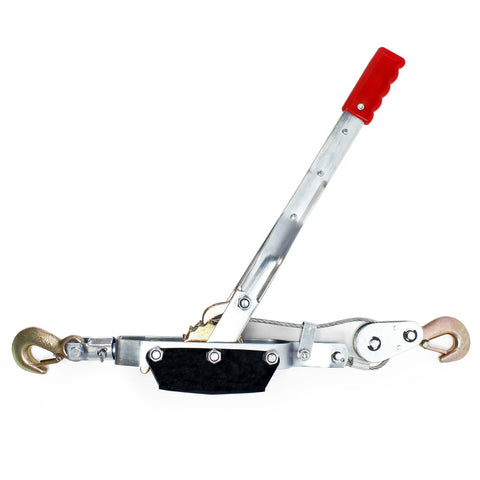 Hand Wire Winch Cable Puller 4000kg 3m Rope 2 Hooks Car Boat Trailer