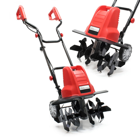 Electric Garden Tiller 1500W 400rpm Cultivator Rotavator, 220mm Depth