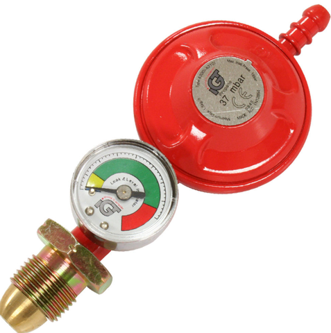 Propane Gas Regulator + Dial Level Gauge For Caravan Boat Motorhome