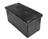 FOLDING PINK OTTOMAN STORAGE BOX