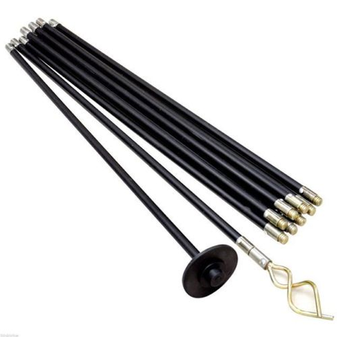 Drain Rod Set Unblock Drains Unblocker Plunger 10 Rods Worm Screw 9M