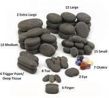 NEW HOT STONE MASSAGE KIT 70 Basalt Stones + 18 Quart