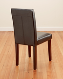 PU LEATHER DINING CHAIRS RED IVORY BROWN BLACK
