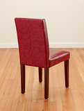 PU LEATHER DINING CHAIRS RED IVORY BROWN BLACK