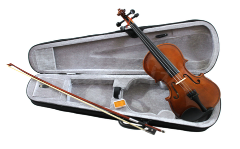 Natural Violin Beginner Student Pack Package Outfit With Case