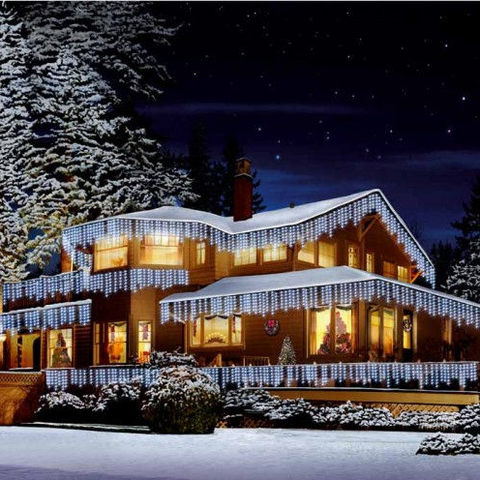 CHRISTMAS LIGHTS Bright LED Snowing Icicle Lights Indoor Outdoor