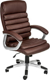 Executive Office Chair Swivel Chair with Padded armrests Brown