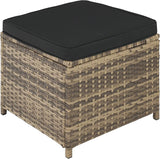 Rattan 5-Piece Garden Furniture Set with Dining Table, Armchair and Stools  3 Colours