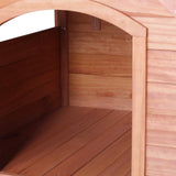 Solid Wood Dog House 82 x 72 x 85 cm Roof Hatch Apex Roof