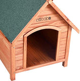 Solid Wood Dog House 82 x 72 x 85 cm Roof Hatch Apex Roof