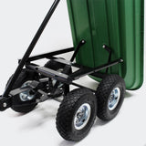 XXL  Garden Cart with 125l Capacity up to 350kg Garden Trolley Tipper Trailer