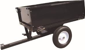 Single-axle tipping trailer for Tractor Lawn mower