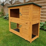 RABBIT HUTCH GUINEA PIG HUTCHES RUN RUNS LARGE 2 TIER DOUBLE DECKER FERRET CAGE