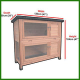 RABBIT HUTCH GUINEA PIG HUTCHES RUN RUNS LARGE 2 TIER DOUBLE DECKER FERRET CAGE