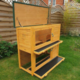RABBIT HUTCH GUINEA PIG HUTCHES RUN RUNS LARGE 2 TIER DOUBLE DECKER FERRET CAGE