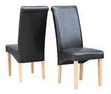 SET OF 6 CHAIRS BROWN BLACK CREAM
