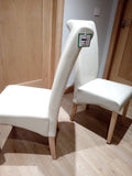 SET OF 6 CHAIRS BROWN BLACK CREAM