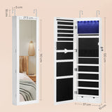 Make-Up Cabinet With 6 LEDs, Lockable Wall Cabinet With Mirror