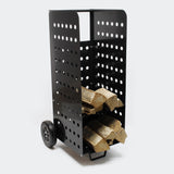 Firewood Trolley XL 100 kg 53x36x106cm with Rubber Wheels