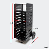 Firewood Trolley XL 100 kg 53x36x106cm with Rubber Wheels