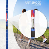 Nordic Walking sticks with anti-shock damping system continuously adjustable - Various colors and quantities -