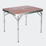 Handy Folding Camping  Picnic Table of Alu. w/ 2 Benches  90x66x70cm