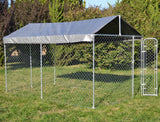 Large Dog Wire Playpen 4x2.3x1.83m Lockable Door, UV/Water Proof Roof
