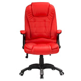 Executive Office / Gaming Chair Luxury Leather Reclining Red