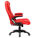 Executive Office / Gaming Chair Luxury Leather Reclining Red