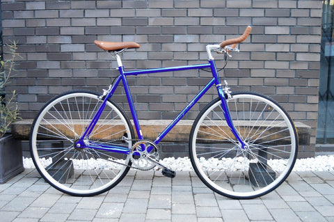 VINTAGE SINGLE SPEED FREEWHEELS BIKE FIXED GEAR / FIXIE ROAD BIKE BLUE