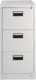 Filing Cabinet Office Storage Cupboard Metal with 3 Drawers for Hanging A4 Files WHITE
