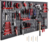 Tool Wall 3 Panels, 17- Piece Hook Set, 120 x 60 x 2 cm