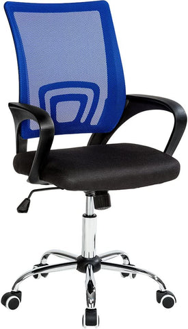 Office computer chair with lumbar support Blue