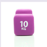 Neopren Short Dumbbell 10kg Purple Dumb-bell Nonskid Weight