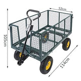 Handcart, removable tarpaulin, load capacity 544 kg - hand trolley, garden trolley
