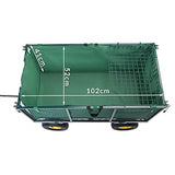 Handcart, removable tarpaulin, load capacity 544 kg - hand trolley, garden trolley