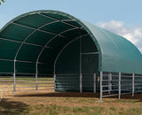 6x6m pasture tent, PVC tarpaulin, dark green, concrete or soil fixing