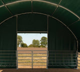 6x6m pasture tent, PVC tarpaulin, dark green, concrete or soil fixing