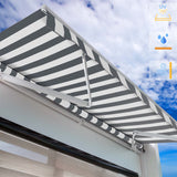 Articulated Arm Awning 3.5x3m Anthracite/White UV Protection