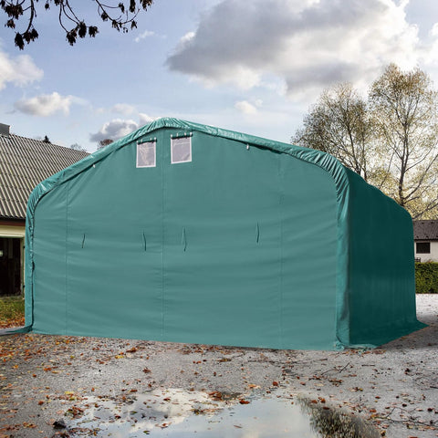 tarp 6x6m 6x6m tent garage, PVC tarpaulin, dark green, – Gilligan sales