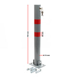 Parking Barrier Folding Car Park Bollard Security Driveway Post Lockable Round